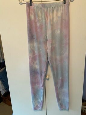 Pastel Tie-Dye Leggings - Lavender & Sky Blue
